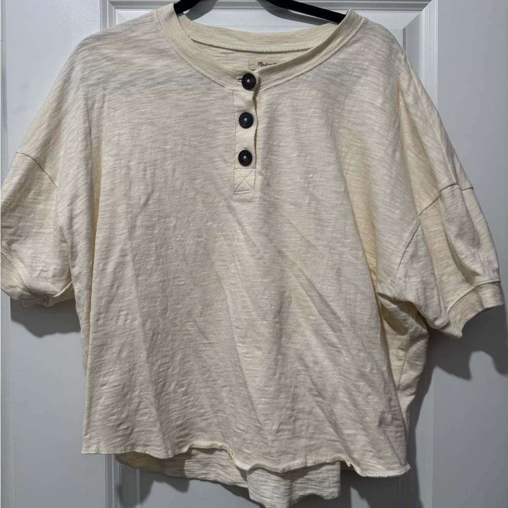 Madewell Ivory Button-Up Shirt